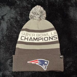 ‘47 Patriots Super Bowl 53 Champions Winter Pom Slouch Beanie